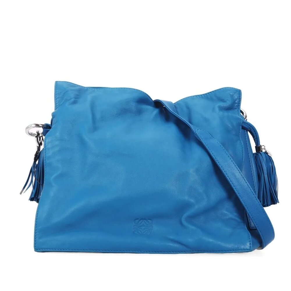 Loewe Flamenco Knot blue Lambskin Crossbody